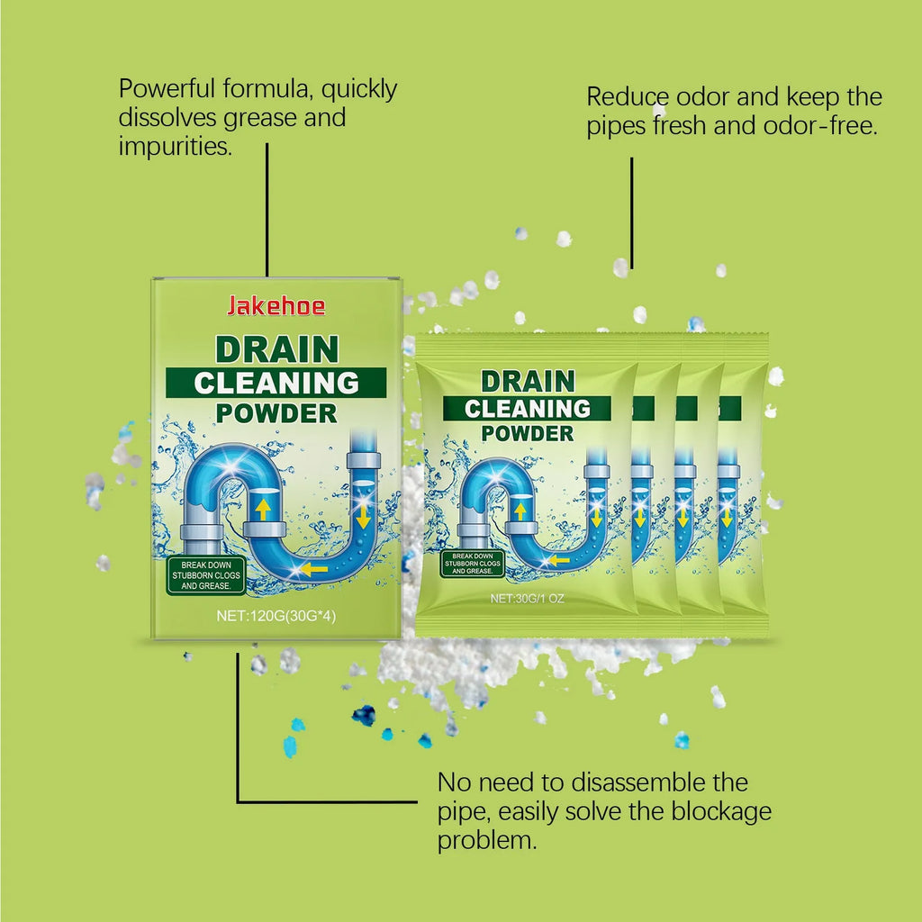 120g drain cleaning powder with sodium hydroxide formula for blocked sinks and pipes