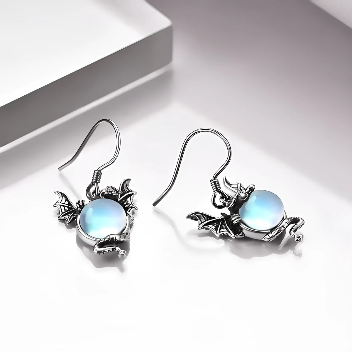 European American fashion twelve zodiac flying dragon earrings in zinc alloy, unisex design