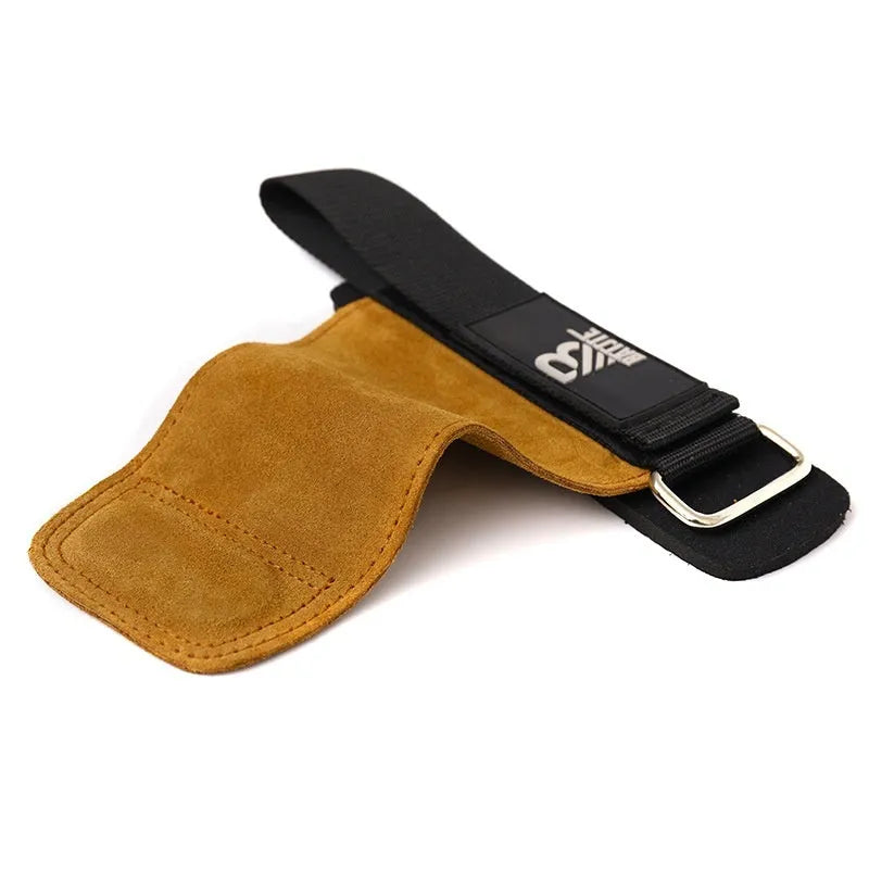 Brown fitness hand protectors for horizontal bar exercises and pull-up training