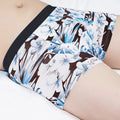 Men's plus size ice silk boxers in mid-waist design with shaping and belly support functions