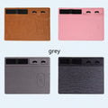 PU leather wireless charging mouse pad with phone holder in black colour