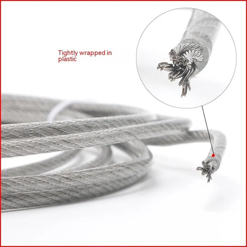 304 stainless steel security wire rope with nylon coating in various diameters for anti-theft applications