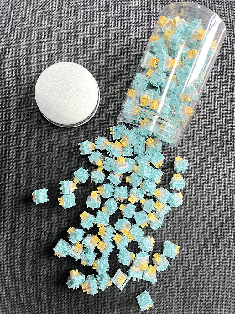 Tiger Mo Sea Salt Lemon PRO Keyboard Shaft Body - 36 mechanical keyboard switches in lemon colour