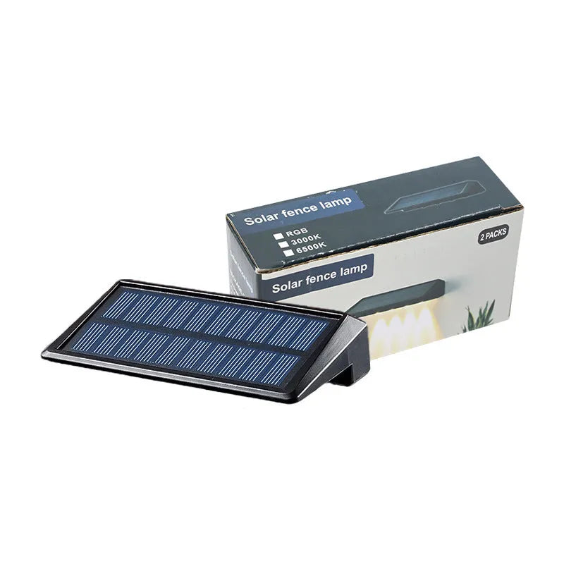 Solar outdoor automatic induction lamp warm light 1.2W IP44 compact size 11.5x6x3cm