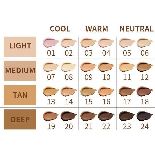 Concealer pen in 24 shades for waterproof contour makeup application