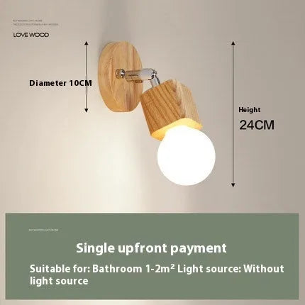 Circular 24cm LED wall lamp with illuminated mirror cabinet in single head design