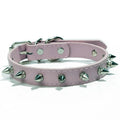 PU leather dog collar with breakaway buckle and sparkling rhinestones in multiple colours and sizes