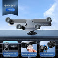 Aluminium alloy car mobile phone holder mounted on vehicle air vent in black finish
