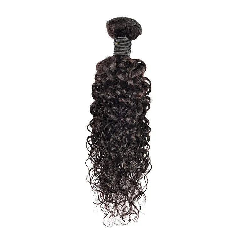 Real human hair extension water wave 9A natural colour wig for ladies