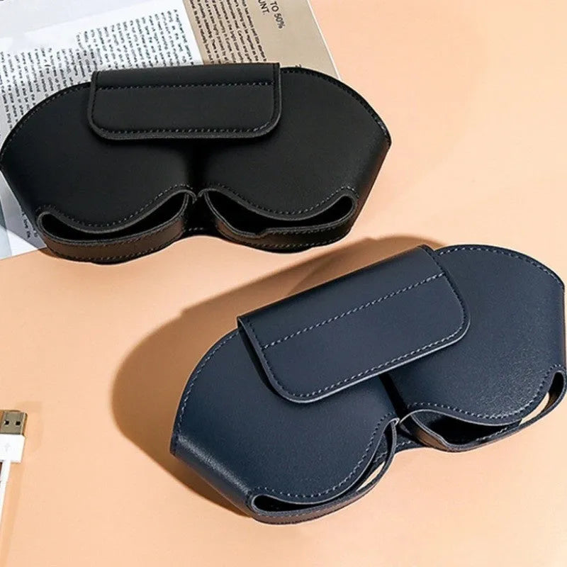 PU leather protective case cover for AirPods Max headset in black, red, white, green, and blue colour options.