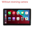 Portable 7 inch car navigator with wireless Carplay and Android AUTO projection screen on dashboard