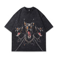Men's short sleeve printed t-shirt in pure cotton with character pattern design