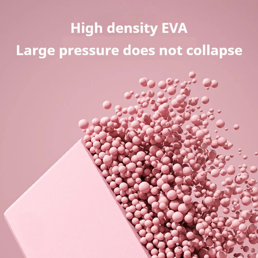 Solid colour EVA foam yoga block with grip ridges for exercise support