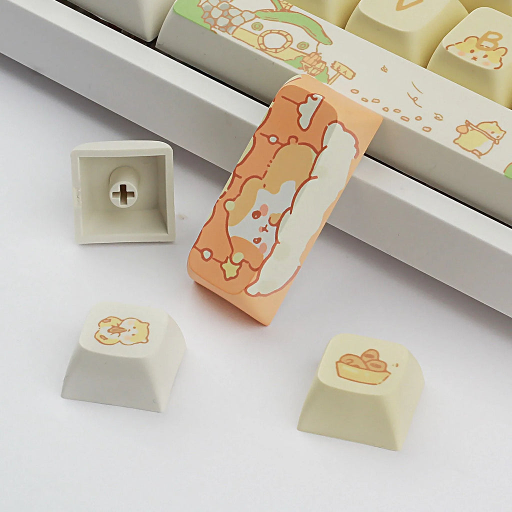 Custard Cute mechanical keyboard keycap set in XDA profile for 68 75 98 100 keyboards