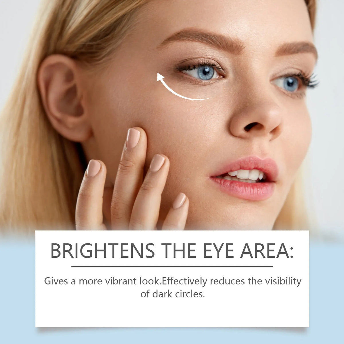 Hyaluronic Acid Eye Mask 8 pairs in sachet packaging with vitamin C and snail secretion filtrate ingredients