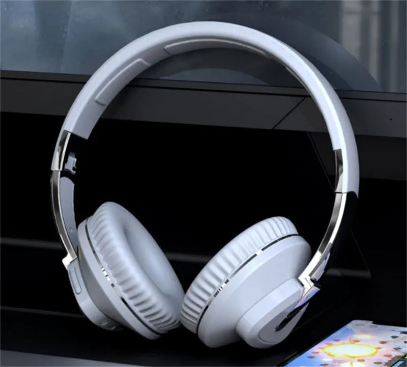H3 wireless over-ear headset in black, white, blue or khaki with Bluetooth, AUX and TF card connectivity