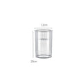 Transparent column fish tank made of PET and PP, cylindrical shape for desktop aquarium or micro landscape pot.
