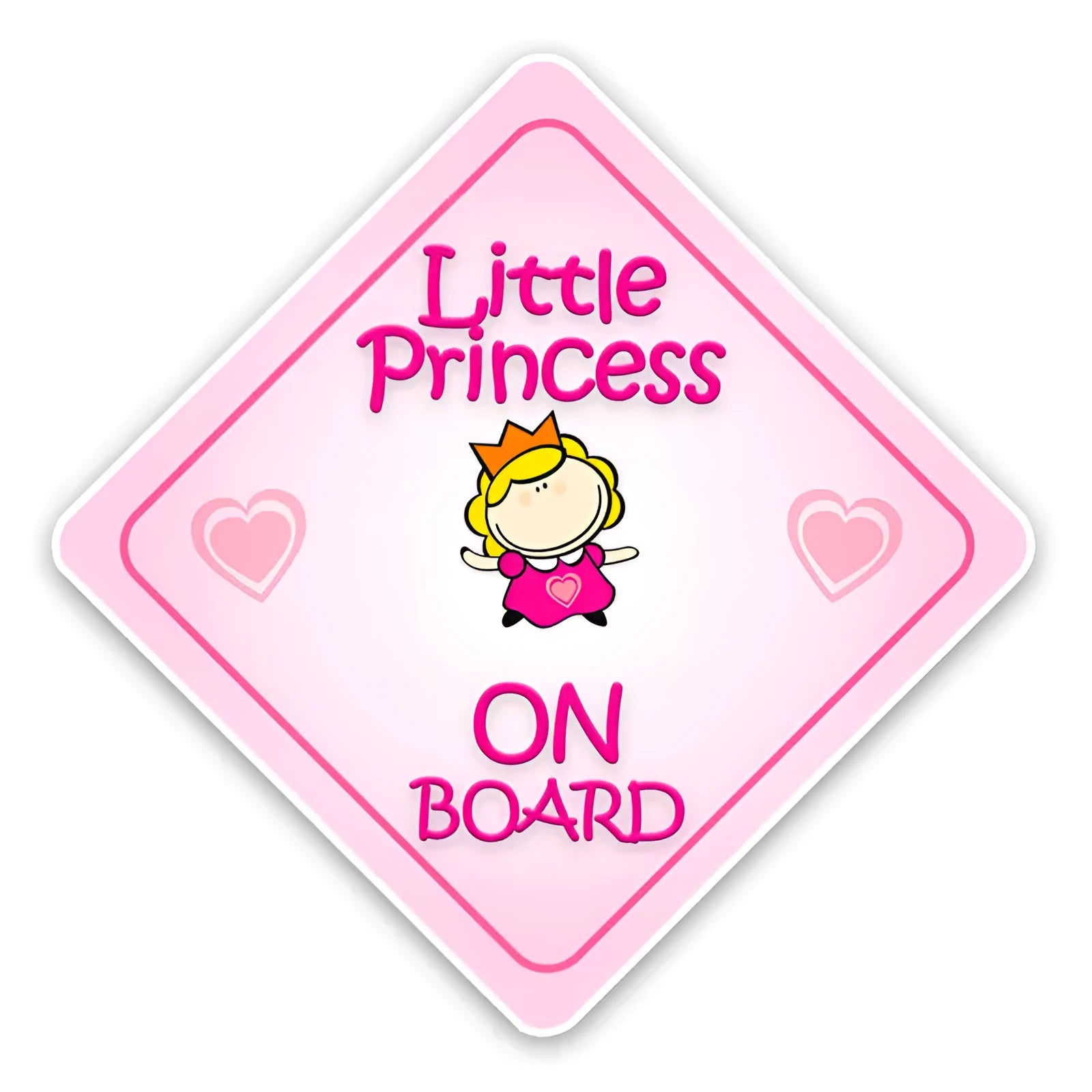 Baby On Board reflective car sticker set B033 with pink baby, angel, and feeding bottle designs