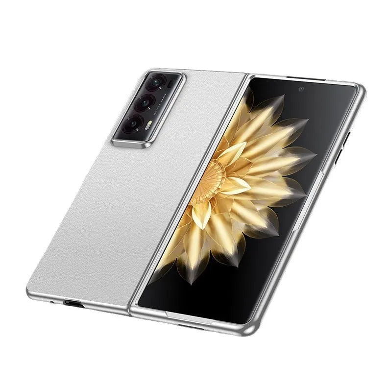 Electroplating PC phone case in black with plaid pattern for Huawei Mate X2 and Glory Magic V series