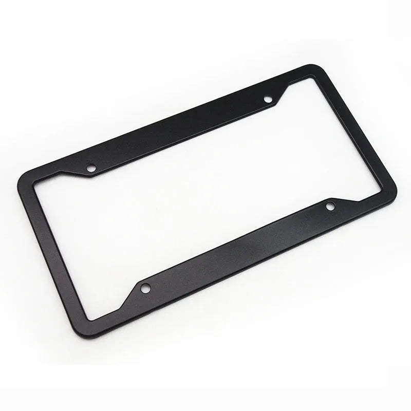 Aluminium alloy licence plate frame in black, silver, grey or stainless steel finish