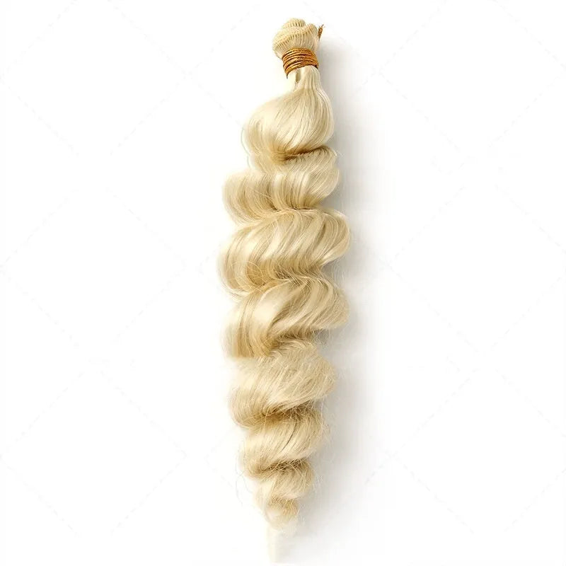 Golden blonde chemical fibre wig in three length options for women