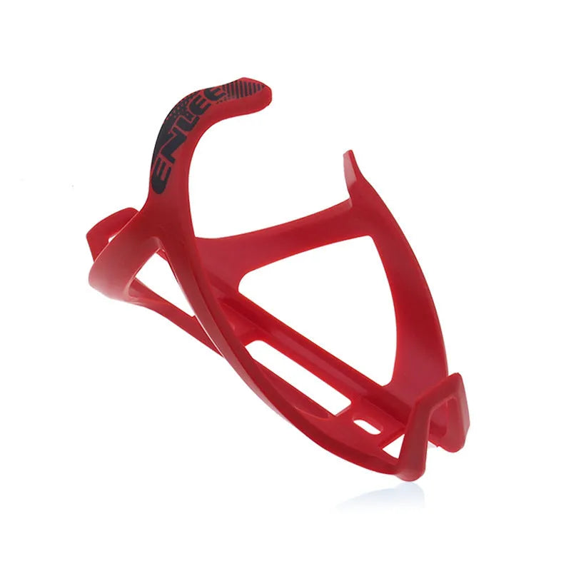 Mountain bike plastic bottle cage in six colour options mounted on bicycle frame