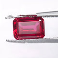 Cultivated ruby gemstone with pigeon blood red colour in multiple cutting styles and carat weights