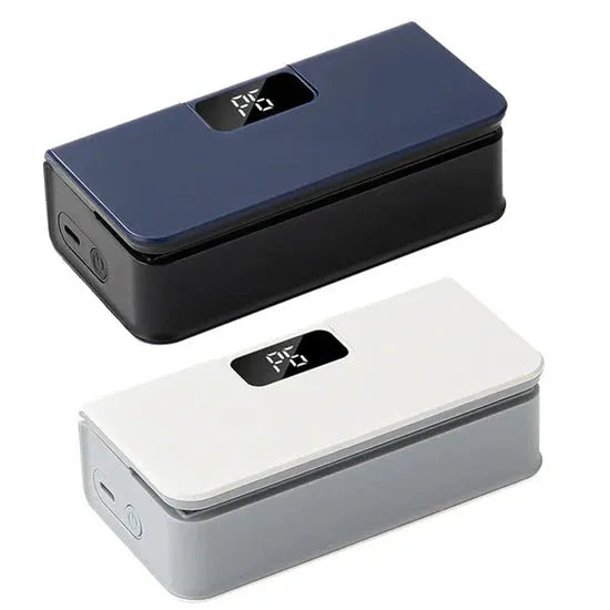 White portable mini heat sealing machine for plastic food bags measuring 4x3.5x14.4cm