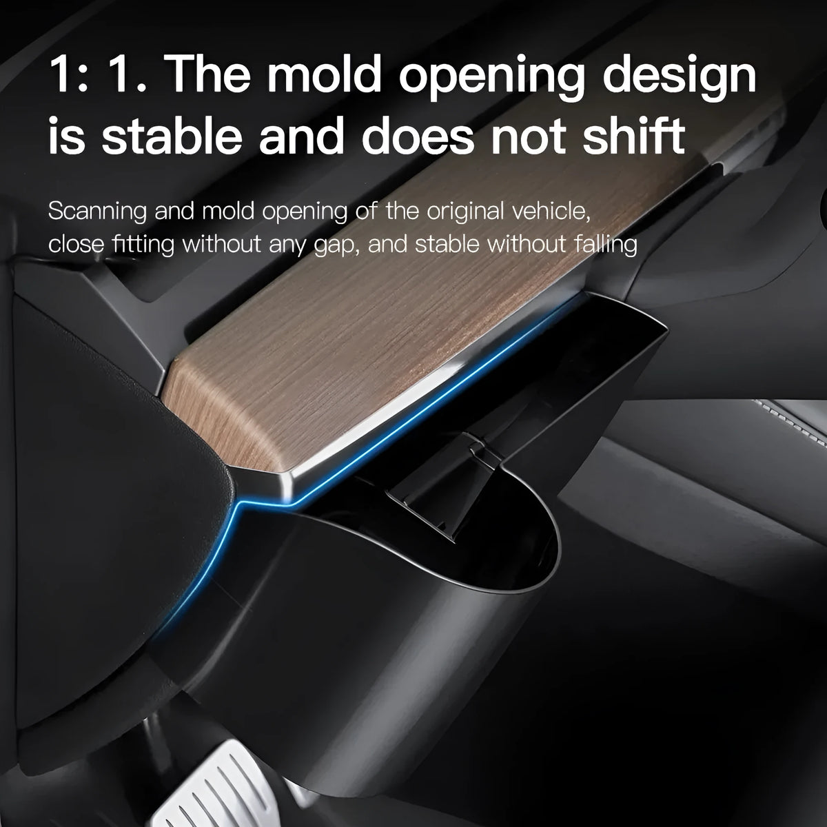Tesla Model 3 and Model Y dashboard water cup holder with handle for left-hand drive vehicles