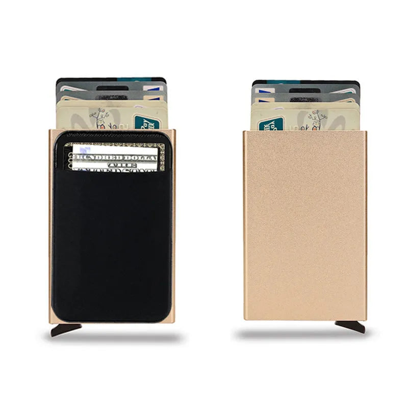 Aluminium alloy credit card holder with frosted finish in multiple colour options