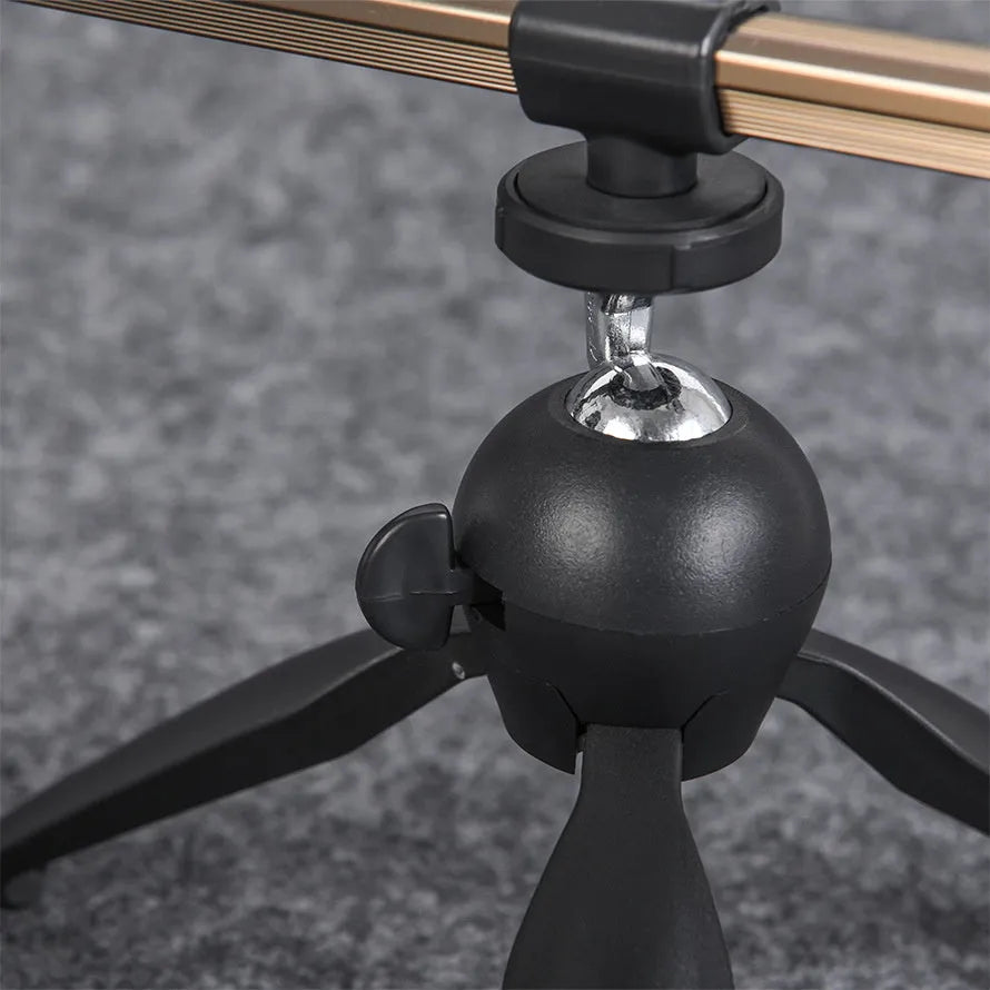 Aluminium alloy ice fishing rod holder bracket with triangle tripod legs