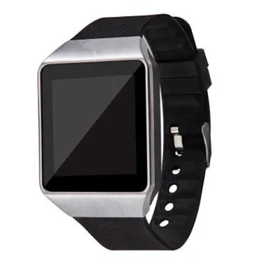 White smart watch with Bluetooth call function on a wrist, showing its 1.44-inch touch screen.
