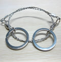 Survival wire saw with stainless steel blade and thumb rings for outdoor cutting tasks