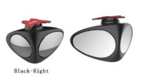Rear view mirror double vision auxiliary mirror glass with ABS shell triangular black