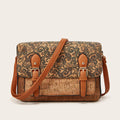 Women's printed PU crossbody bag with large capacity showing floral pattern options