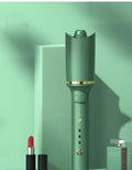 Lazy God electric rotating perm curler with tourmaline ceramic barrel, 21-30mm, in pink, green or white.