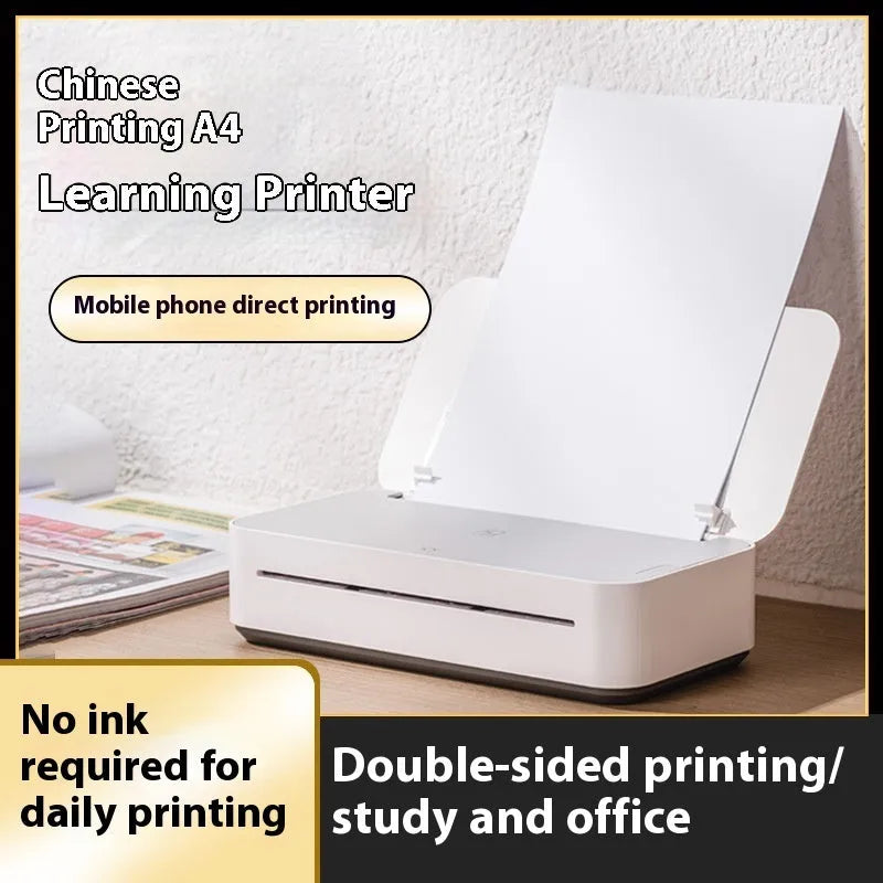 Small plastic household intelligent printer with ribbon cartridge system for computer, office and learning versions