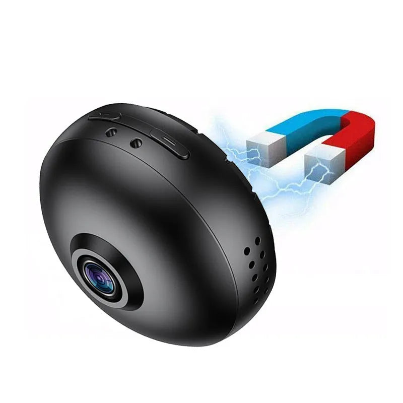 White or black 1080p wireless WIFI surveillance camera with a 3.6mm lens on a compact ABS plastic housing.
