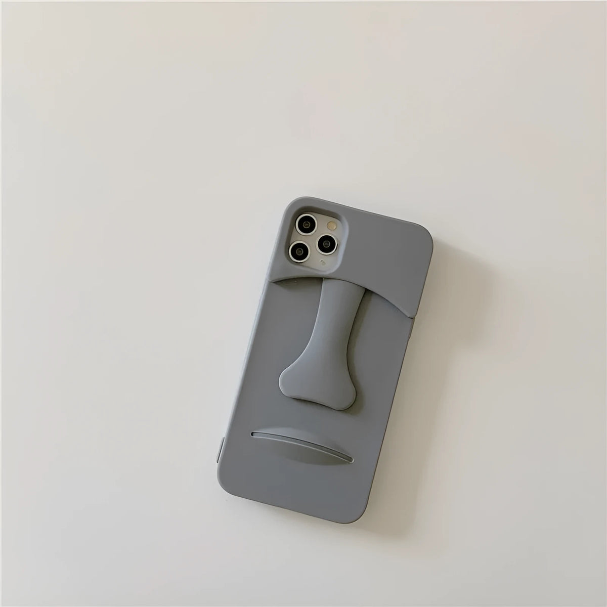 Grey cartoon stone soft rubber mobile phone case for Apple iPhone models