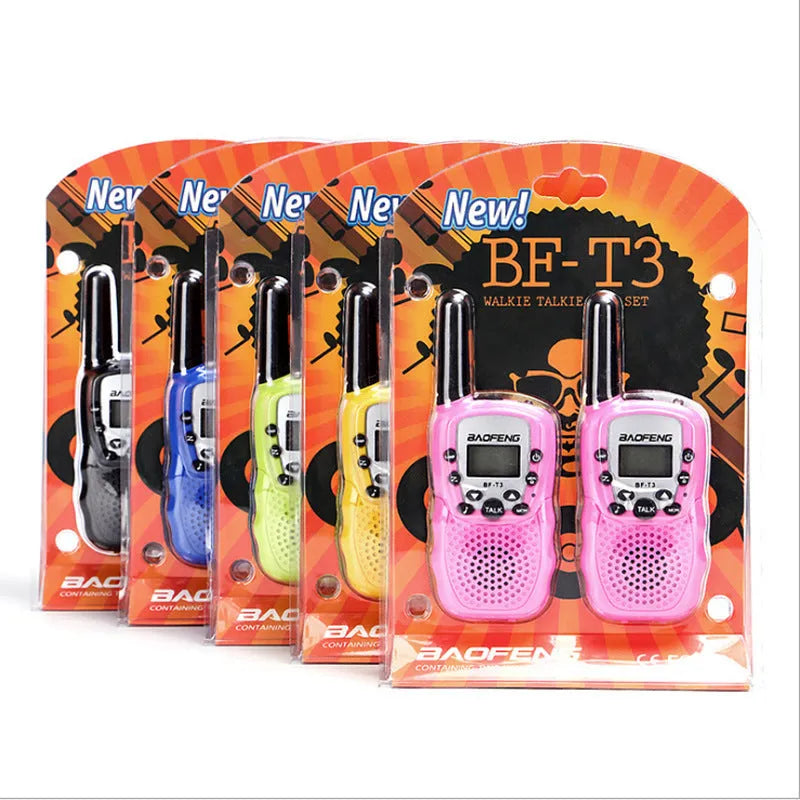 Child's handheld walkie talkie with 22 channels and multiple colour options