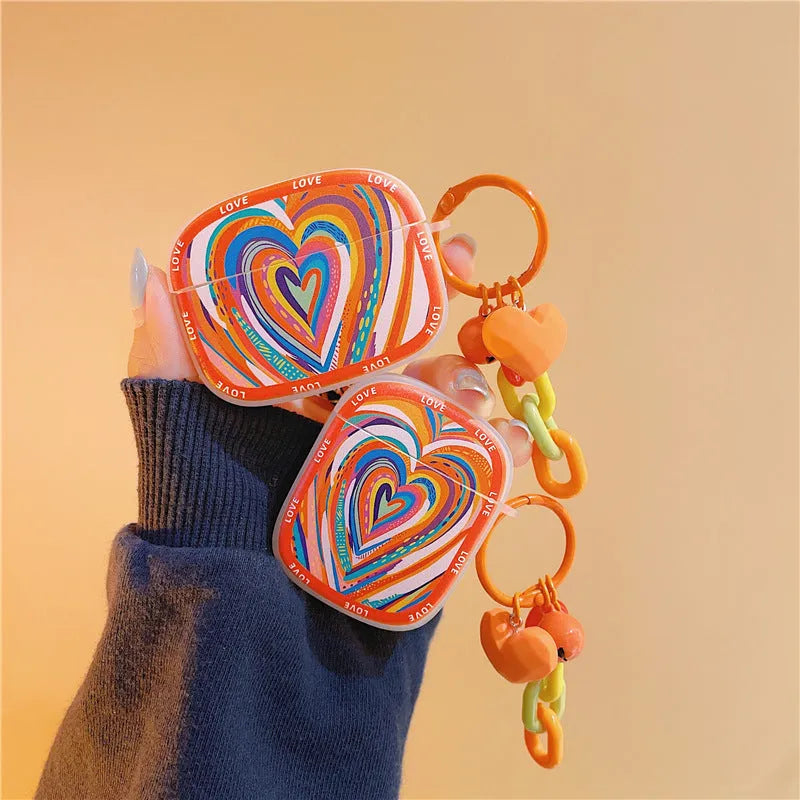 Graffiti love doodle heart silicone case for AirPods 1/2/3 and Pro back cover
