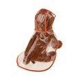 Transparent waterproof dog raincoat with adjustable waist and chest straps in green