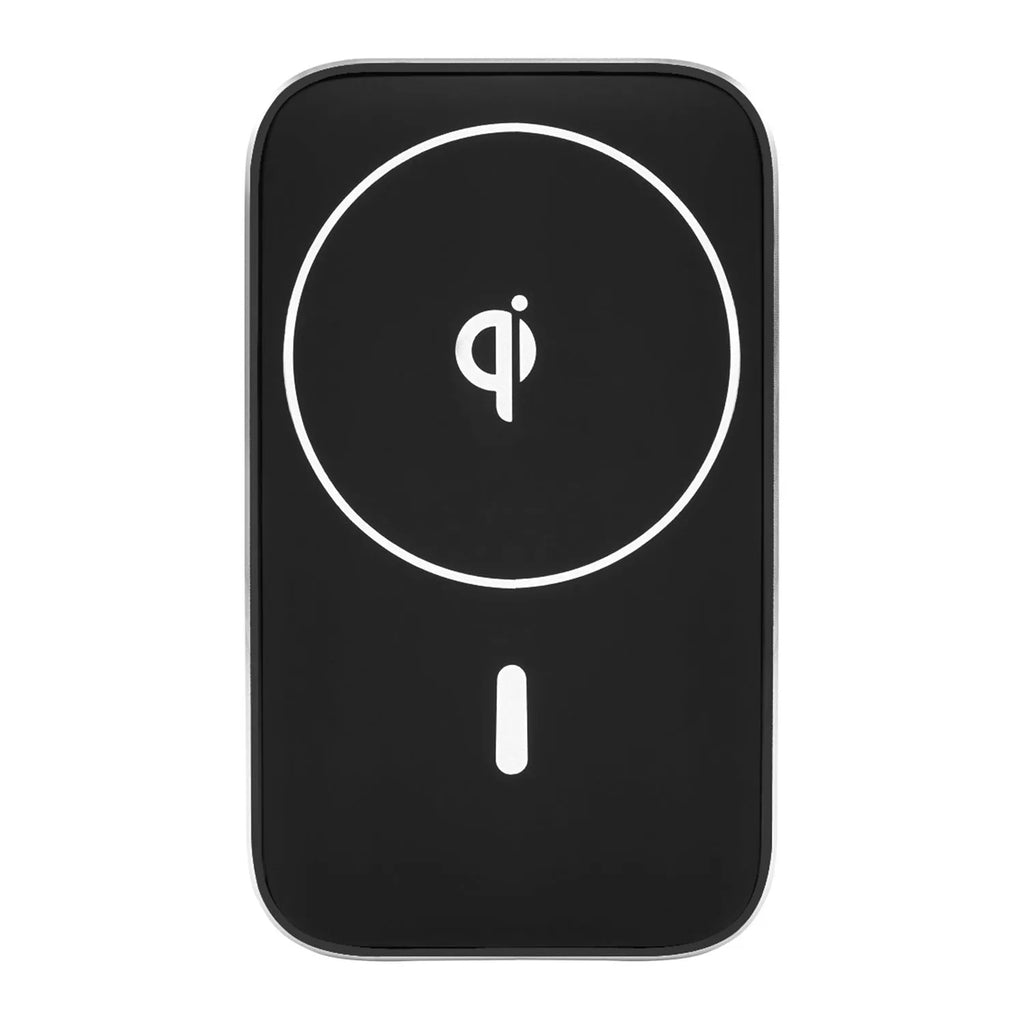 Black M6 magnetic wireless car charger with USB cable for vehicle installation