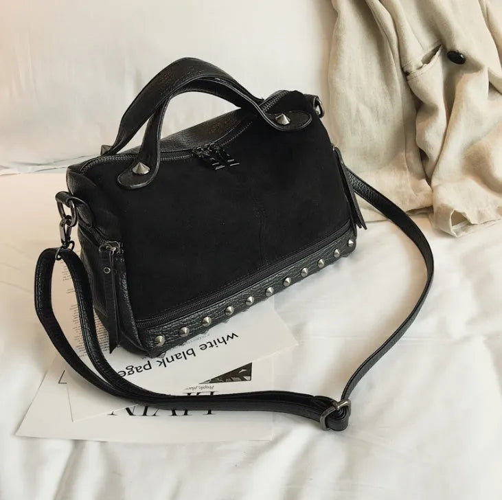 Soft PU leather women's tote shoulder bag with zip closure in classic colour options