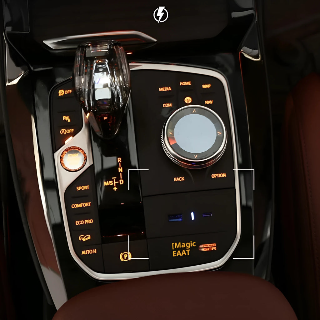 Black BMW car charger and centre console storage box for gear area lossless installation