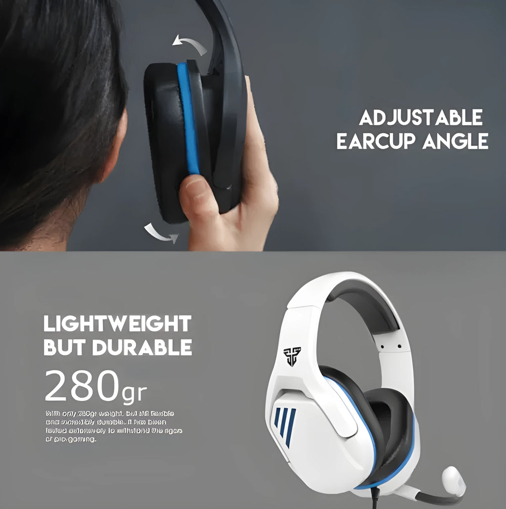 MH86 black wired gaming headset with over-ear design and adjustable microphone