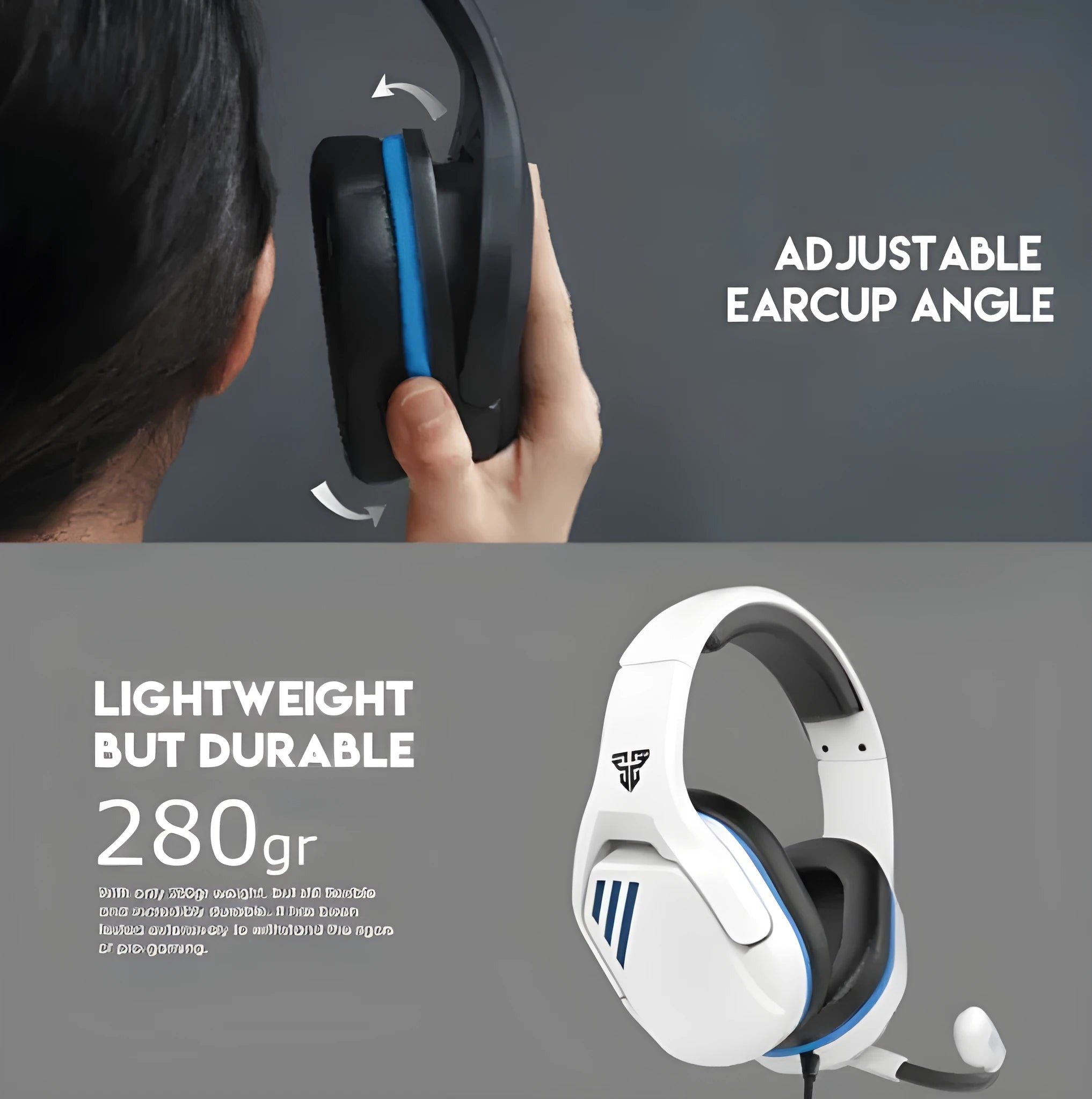 MH86 black wired gaming headset with over-ear design and adjustable microphone