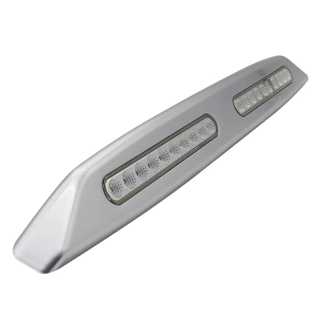 Silver LED roof light 6W 700 lumen for caravan yacht retrofit on a white surface