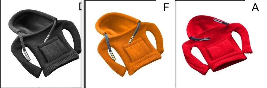 Cloth car gear shift knob cover in various colours showing its 13cm by 8cm size