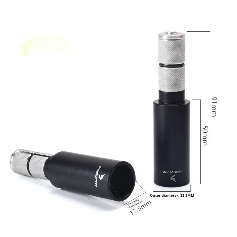 Aluminium mountain bike handlebar extension rod with folding mechanism and adjustable 15-20mm range